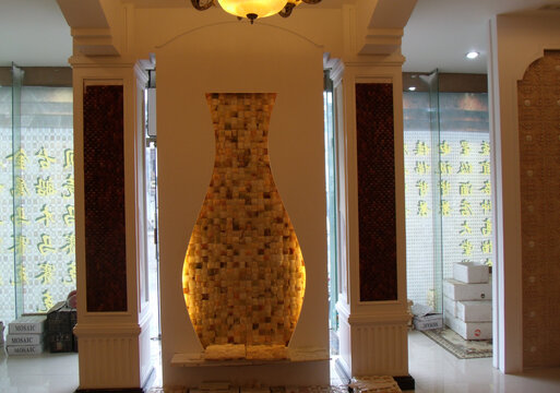 商业场所酒店石材背景墙装饰