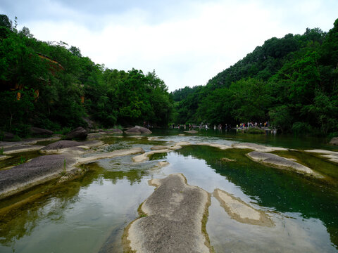 湖北京山美人谷自然风景瀑布