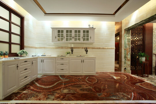 厨房设计石材装饰家居别墅厨柜