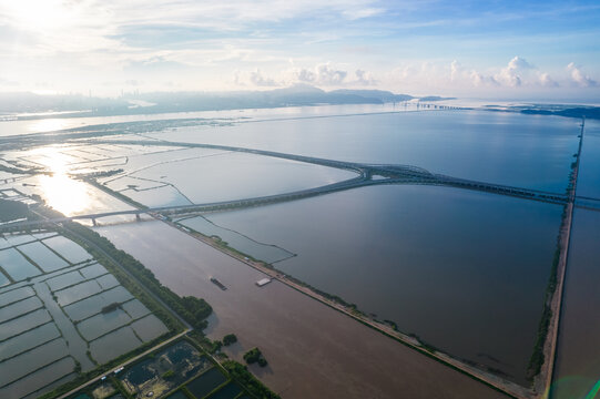 珠海金湾城市风光航拍