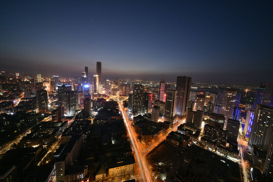 大连中山广场城市风光夜景