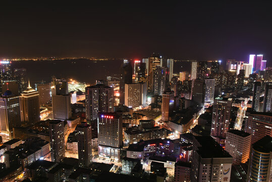 大连东港商务区夜景