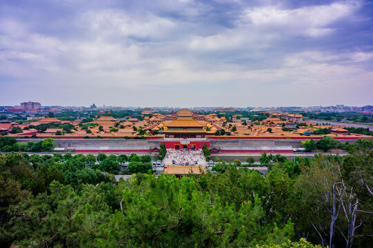 景山看故宫全景