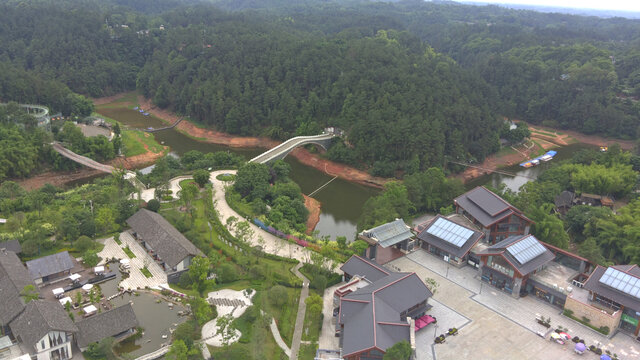 航拍尖山风景