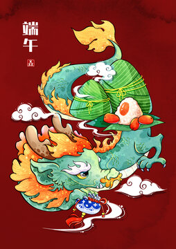 中国传统节日端午插画