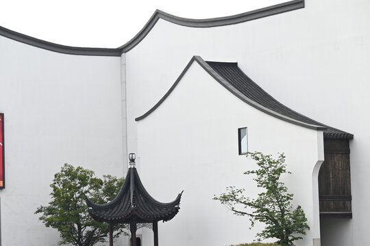 中式园林建筑外墙