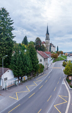 瑞士迈斯特施万登小镇街景