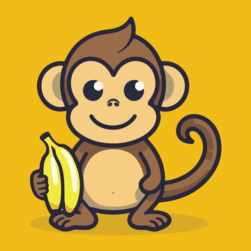 拿着香蕉的猴子