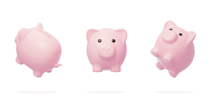 金融资金存钱罐3D理财猪