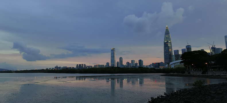 深圳湾公园黄昏