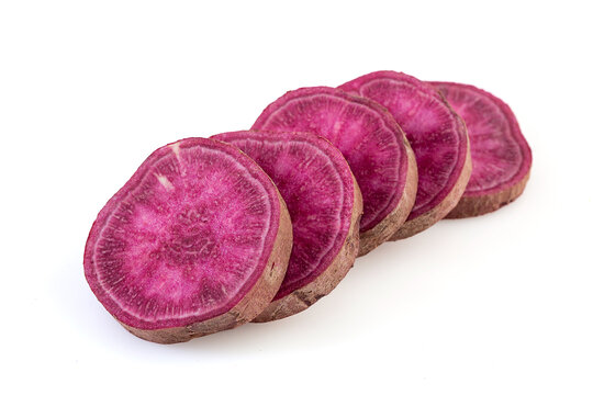 切开的生紫薯
