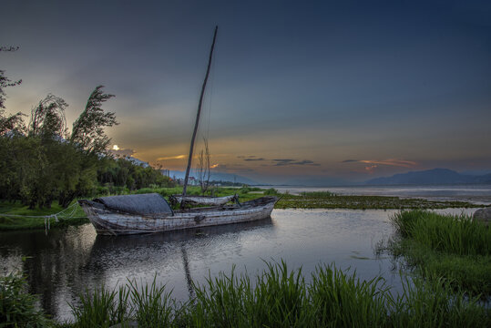 云南大理洱海湿地公园风景