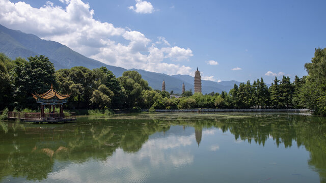 云南大理崇圣寺三塔公园