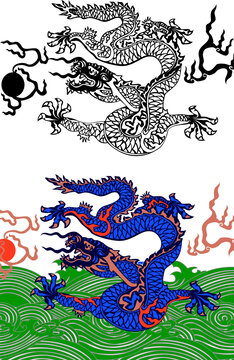 中式传统龙纹样
