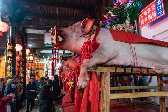 义乌非遗田心猪头祭