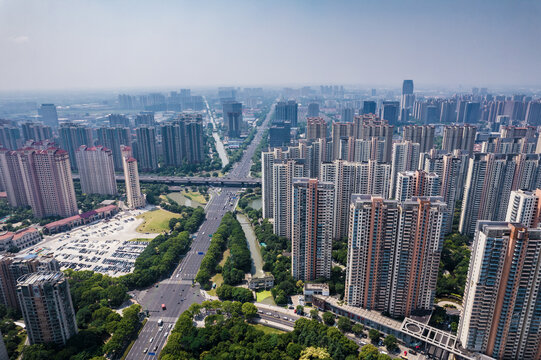 常州武进区城市风光航拍