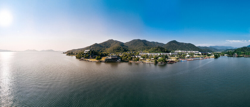 宁波东钱湖航拍全景