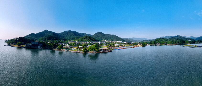 宁波东钱湖航拍全景