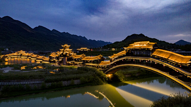 黔江濯水古镇夜景