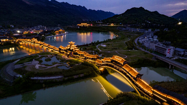 黔江濯水古镇夜景