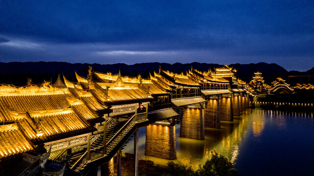 黔江濯水古镇夜景