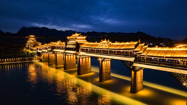 黔江濯水古镇夜景