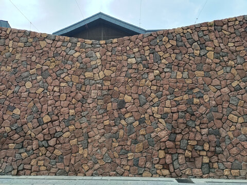 彩色石头墙