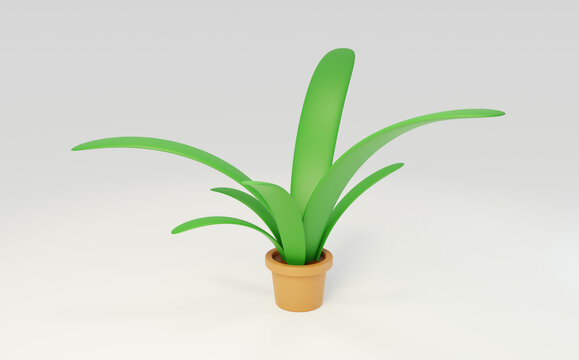 园林绿植盆栽植物盆景种植3D