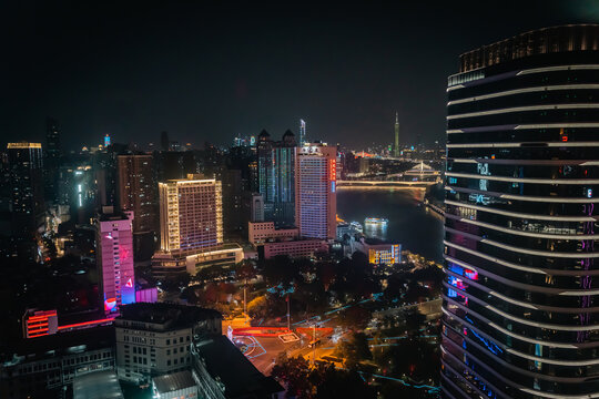 广州夜景海珠广场