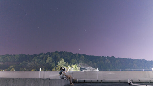 夜晚唯美星空