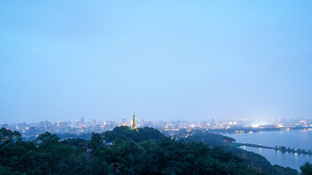 杭州宝石山全景