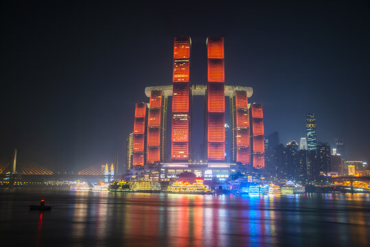 重庆来福士夜景