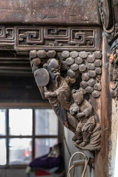 传统古建筑木雕雕刻雕塑