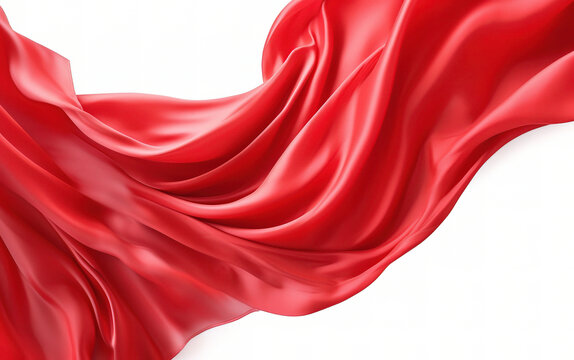 红色飘带丝绸背景