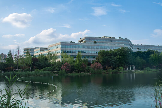 湖南长沙梅溪湖景区湖泊