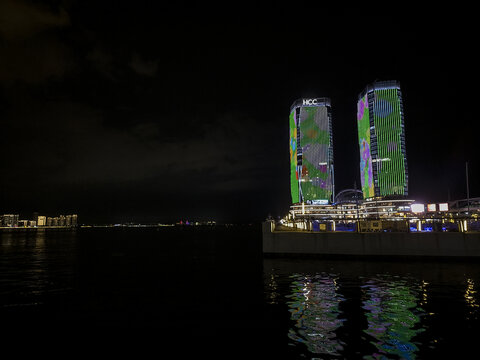 海口市海口湾广场夜景