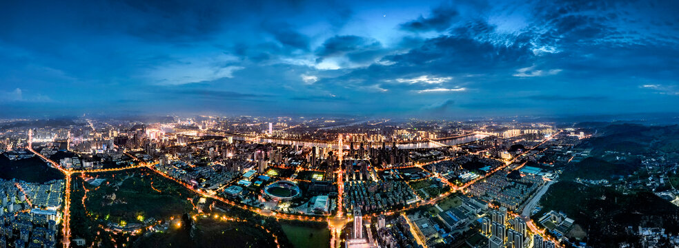广西柳州高空俯瞰全景