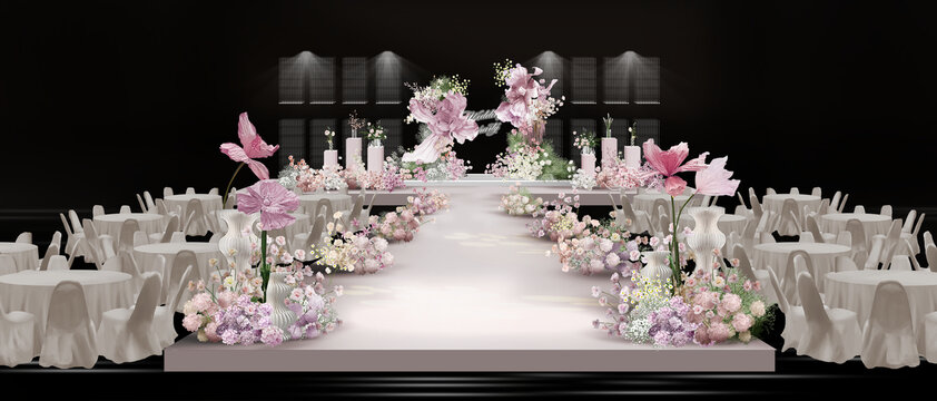 粉色韩式水晶婚礼