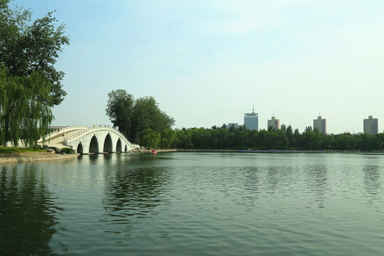 北京玉渊潭公园夏季景色