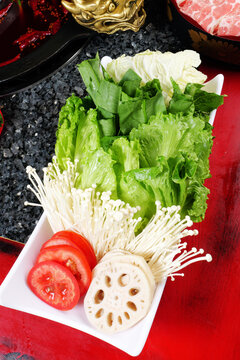 火锅配菜蔬菜