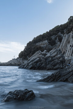 花岙岛长曝海浪