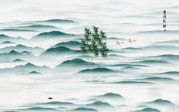 新中式山水画