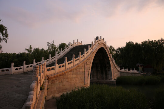 北京颐和园夕阳