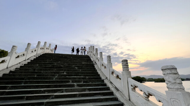 北京颐和园夕阳