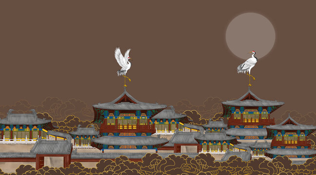 复古阁楼屋檐