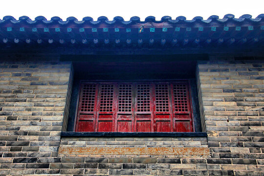 中式红色窗格