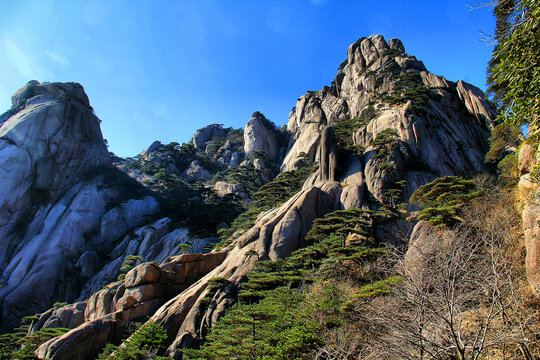 黄山远眺黄山巍峨