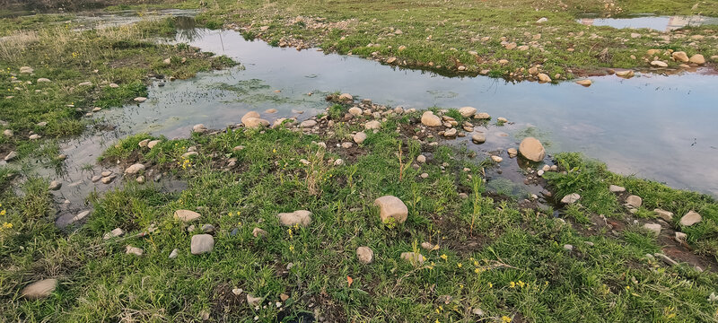 草原河流小溪