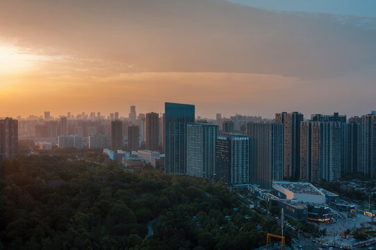 成都锦江区三圣乡R29日落