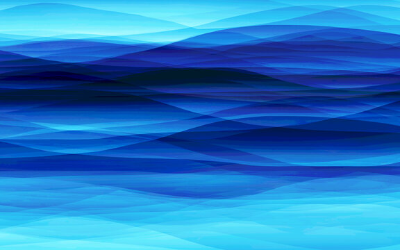 蓝色意境抽象高清山水